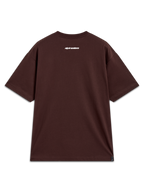 Alpinestars Mandate Oversized CSF T-Shirt, braunes Kurzarm-T-Shirt mit weißer Alpinestars-Wortgrafik auf dem Rücken.