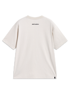Alpinestars Prelude Oversized CSF T-Shirt, sandfarbenes Kurzarm-Sportshirt, Rückansicht mit schwarzem Logo am Nacken.