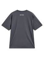 Alpinestars Prelude Oversized CSF Tee, Kurzarm-T-Shirt in Grau, weißes Alpinestars-Wortlogo auf der Rückseite, bequeme Oversized-Passform, Motorsport-Sportbekleidung