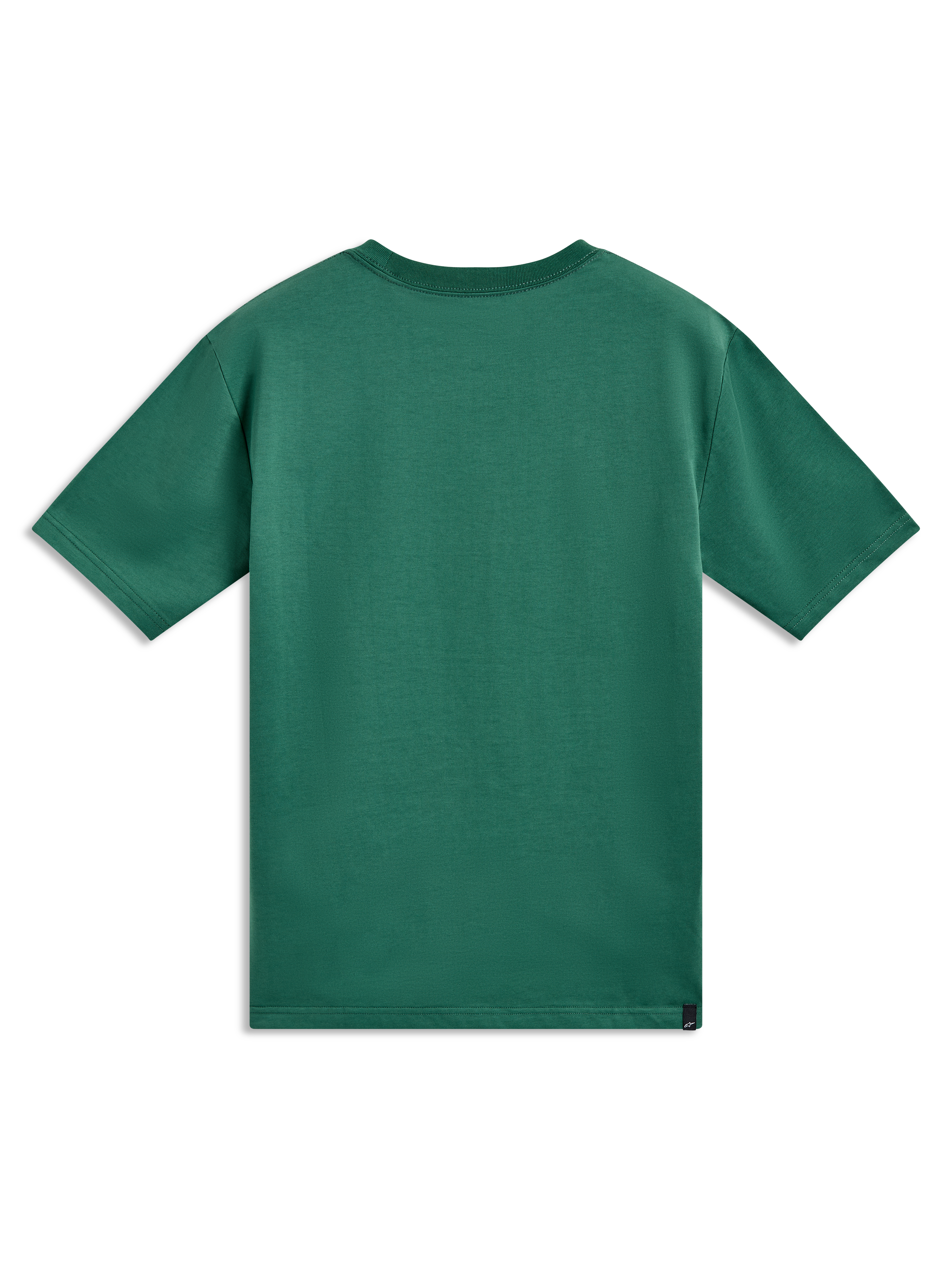 Alpinestars Singular CSF Tee - Kurze Ärmel, Rückansicht des grünen Sport-T-Shirts aus weichem Textilmaterial.