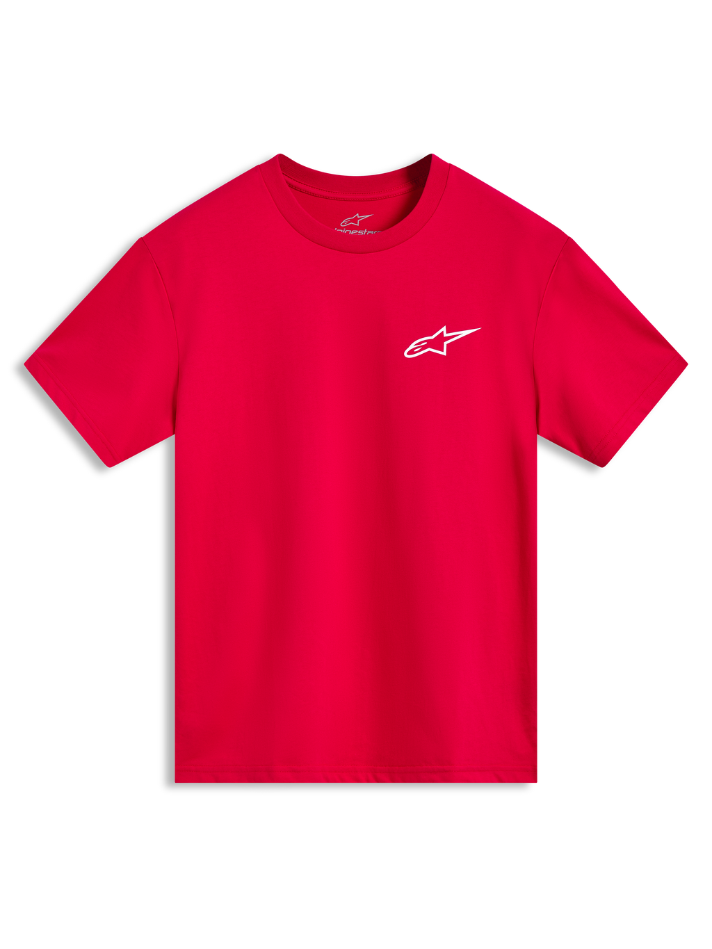 Alpinestars Combo Back CSF Tee, red short-sleeve sportswear t-shirt with a white chest logo.
