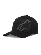 Alpinestars Maze Hat, Black Sportswear Cap with a textured Astars Corp Shift logo, curved bill and structured crown.