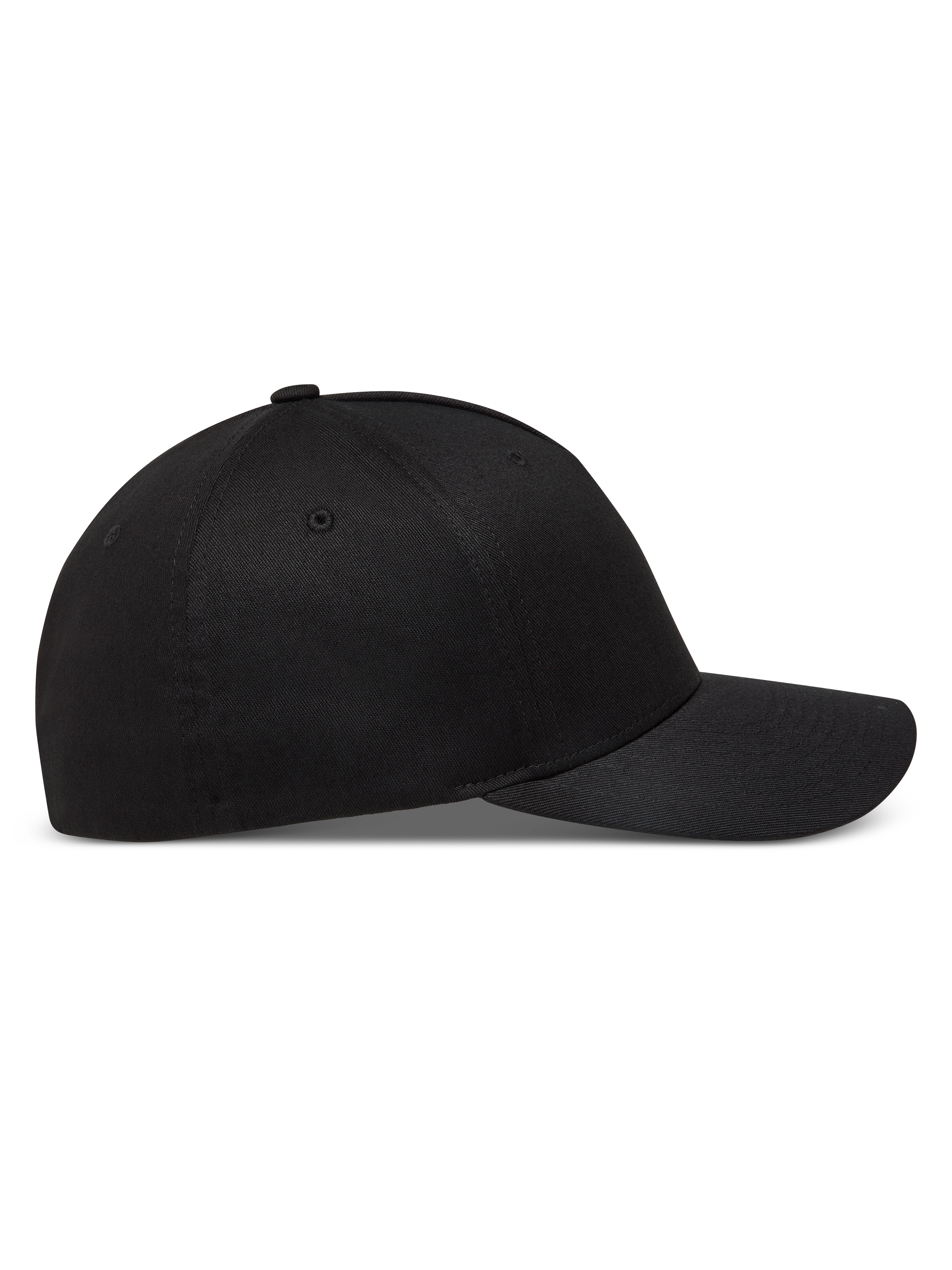 Alpinestars Maze Hat, Black curved bill baseball cap with structured crown and flex back in twill fabric.
