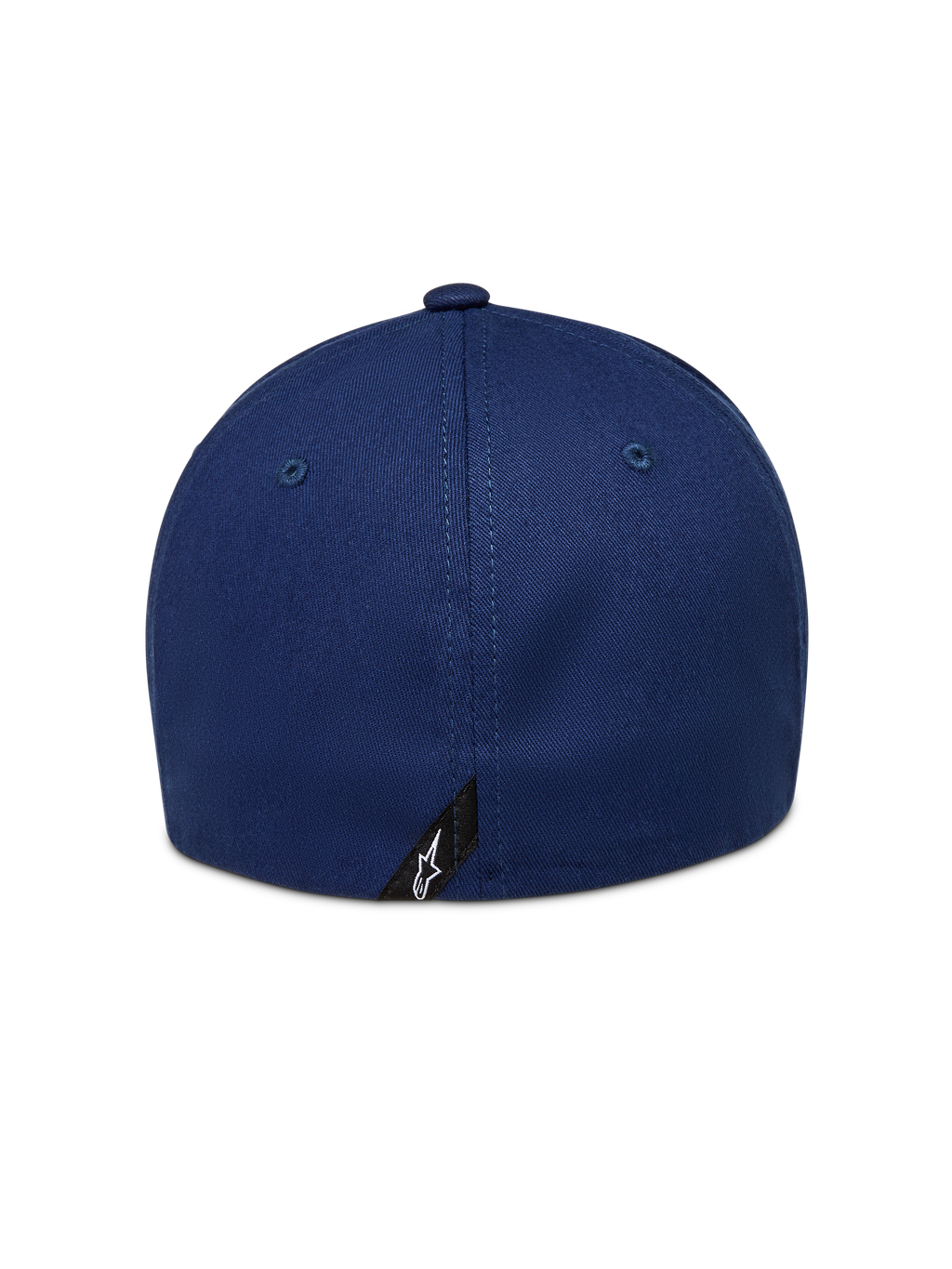 Alpinestars Arclight Kappe, dunkelblaue Sportswear-Cap, Rückansicht mit Flex-Rückseite und kleinem Astars-Logo-Etikett.
