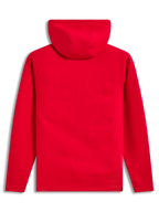 Alpinestars Ageless Zip V3 Hoodie, red fleece sportswear with hood shown from the back.