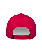 Alpinestars Profile Mütze, rote Snapback-Kappe, Rückansicht mit verstellbarem Verschluss und kleinem schwarzen Alpinestars-Logo-Etikett, Baumwoll-Twill, lässiges Motorsport-Accessoire
