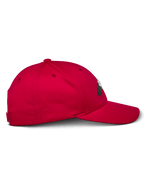 Alpinestars Profile Mütze, Rot, Seitenansicht, Baseballkappe mit strukturierter Krone und gebogenem Schirm, Baumwoll-Twill-Gewebe, lässige vom Motorsport inspirierte Kopfbedeckung