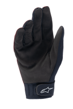 Alpinestars A-Dura Thermal Handschuhe, MTB-Handschuhe, Dunkelburgund und Schwarz, Handflächenansicht mit synthetischem Wildleder, Neoprenmanschette mit Klettverschluss und weißem Astar-Logo, konzipiert für Mountainbike-Fahrten bei kaltem Wetter