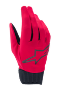 Alpinestars Stella A-Dura Rain Gloves, Damen-MTB-Regenhandschuhe, Fluo-Rot und Schwarz, mit einem großen schwarzen Stern-Logo, geripptem Neoprenbündchen und wasserdichtem Design für Mountainbiking
