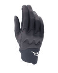 Alpinestars A-Supra Shield Handschuhe, MTB-Fahrradhandschuhe, Schwarz, schlankes Design mit wellenförmigem Knöchelschutz-Muster, weißes Stern-Logo auf der Neopren-Manschette, flexible und strapazierfähige Konstruktion