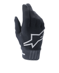 Alpinestars A-Dura Gel Gloves, MTB Cycling Gloves, Black, large white star logo on the back, textured polyester and spandex upper, ribbed neoprene cuff