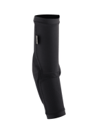 Alpinestars Paragon Plus Ellbogenprotektoren, schwarzer MTB-Ellbogenschutz, Slip-on-Ärmel mit texturiertem, atmungsaktivem Mesh, Ripstop-Gewebeverstärkungen und CE-Zertifizierungsetikett, ergonomisches Design für Mountainbiking