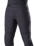 Alpinestars A-Dura Thermo-Hose, schwarze MTB-Hose mit sicherem Ratschenverschluss am Bund und Reißverschlusstasche an der Hüfte, weißes Stern-Logo an der Seite, vorgeformte Passform für Fahrkomfort, strapazierfähiges Thermo-Material für Radsport bei kaltem Wetter