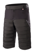 Alpinestars Denali 2 Shorts, Mountainbike-Shorts, Black Grisaille, mit gesteppten Primaloft-Isolierungspaneelen, Seitentasche mit Reißverschluss und verstellbarem Bund, knielanges strapazierfähiges Textil für MTB