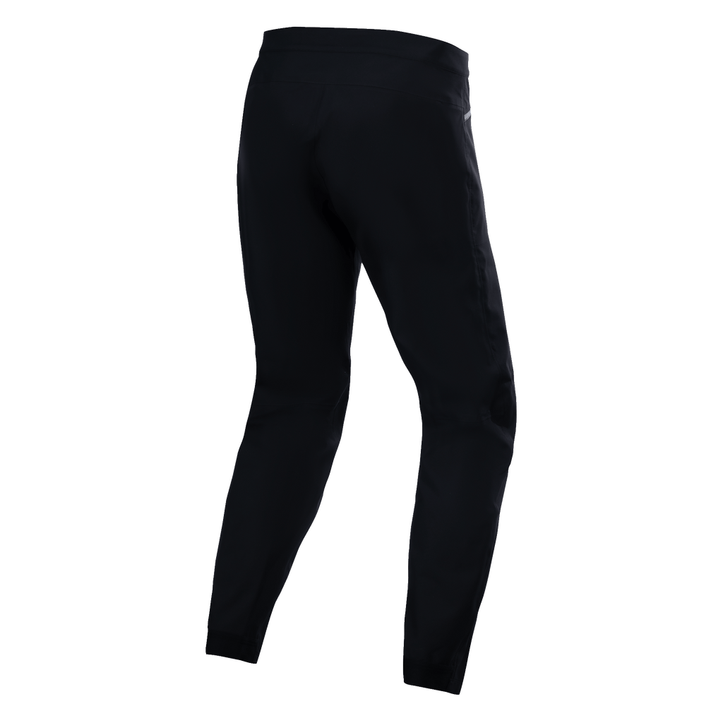Alpinestars A-Dura wasserdichte Hose, Schwarz, Rückansicht mit technischer Textilkonstruktion, Mountainbike-Hose mit 20k Wasserdichtigkeit, strapazierfähiges Stretch-Material für Offroad-Fahrten bei nassen Bedingungen