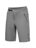 Graue Alpinestars A-Dura Ride MTB-Shorts mit 4-Wege-Stretch, Ratschenverschluss und Reißverschlusstaschen.