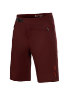 Bordeaux A-Dura Ride Liner Shorts, 4-way stretch MTB gear featuring a front ratchet closure and zippered side pockets.