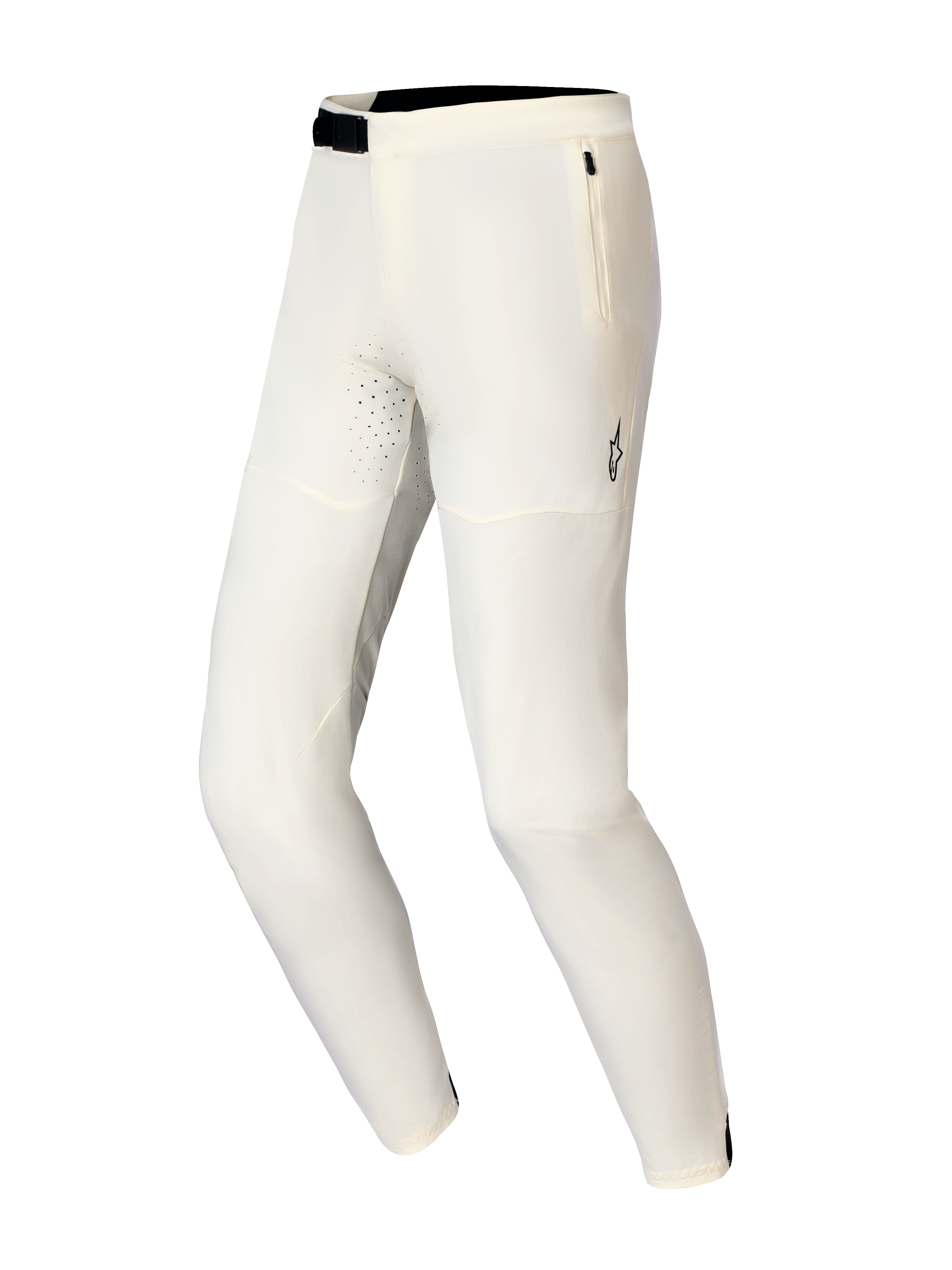 Alpinestars A-Aria Elite Hose, Mountainbike-Hose, Ecru, mit schwarzem Magnetverschluss, Seitentasche mit Reißverschluss und lasergeschnittenen Belüftungslöchern, leistungsorientiertes Design für den Offroad-Radsport