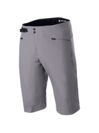 Alpinestars A-Dura Shorts, MTB-Shorts, Dunkelgrau, knielanges Design mit doppeltem Druckknopfverschluss und verstellbarem Seitenzug am Bund, Reißverschlusstaschen, technisches 2-Wege-Stretchmaterial für Mountainbiking