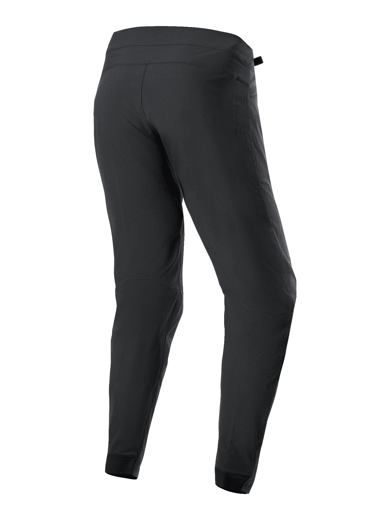 Alpinestars Youth A-Dura Hose, MTB-Radhose, Schwarz, Rückansicht, reguläre Passform mit schmal zulaufenden Beinen und elastischen Bündchen, strapazierfähiges 2-Wege-Stretch-Textilmaterial, entwickelt für Mountainbike-Performance