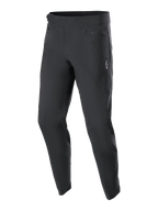 Alpinestars Youth A-Dura Hose, MTB-Radsport-Hose, Schwarz, mit zwei Reißverschlusstaschen vorne und einem kleinen weißen Alpinestars-Logo auf dem linken Oberschenkel, konisches Beindesign, strapazierfähiges Stretch-Gewebe für Jugend-Mountainbiking