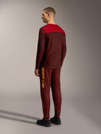 Alpinestars A-Dura Elite 2.0 Langarmtrikot in Bordeaux und Rot, Rückansicht der technischen MTB-Trailbekleidung.