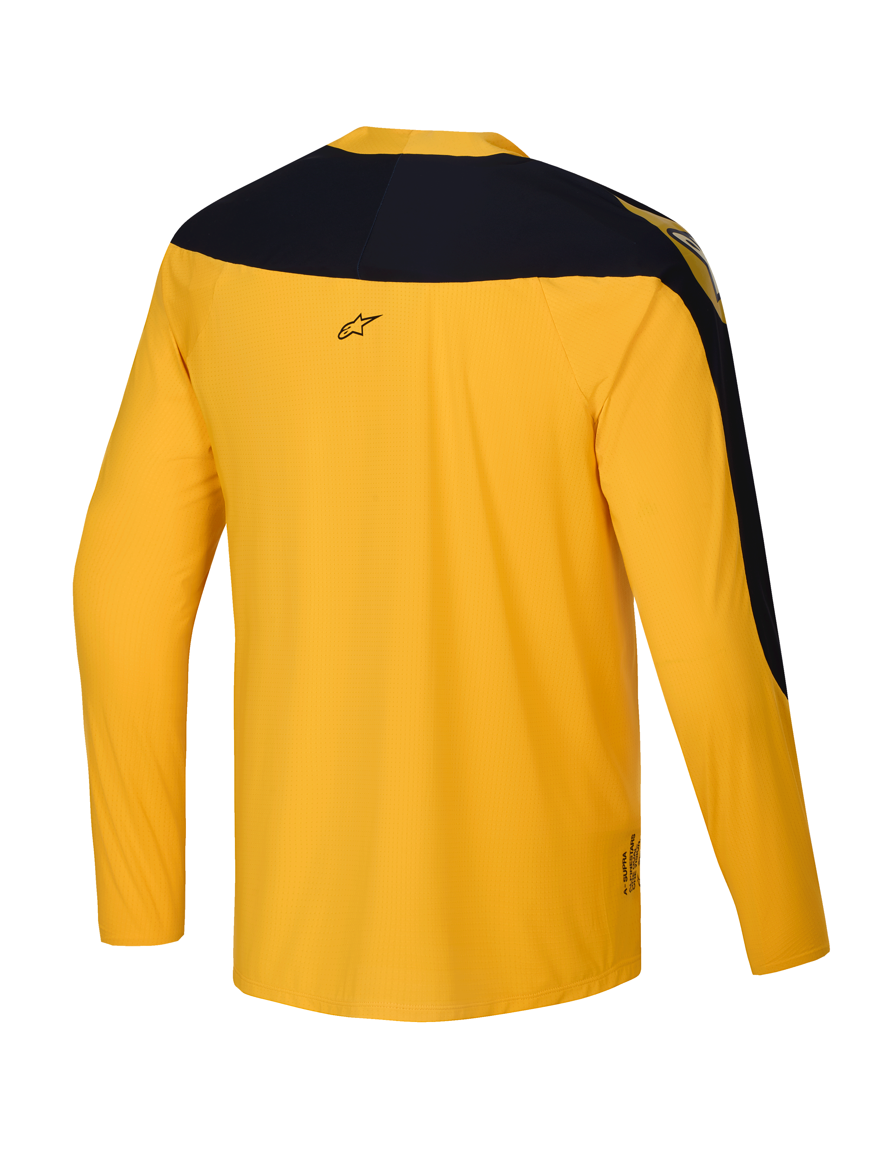 Alpinestars A-Supra Melt Gold Limited Edition Trikot, Langarm-MTB-Jersey, Herren, Dunkelgelb, mikroperforiertes Polyester mit Stretch-Panels