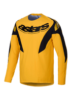 Alpinestars A-Supra Trikot Melt Gold Limited Edition, Langarm-MTB-Radsporttrikot für Herren, Dunkelgelb, leichtes und belüftetes mikroperforiertes Polyester mit Stretch-Panels