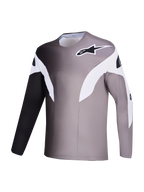 Alpinestars A-Supra Elite Trikot in Faded Gray, MTB-Top mit Farbverlauf und mikroperforiertem Recycling-Gewebe.