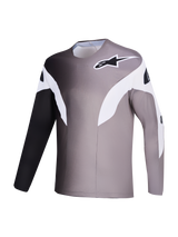 Alpinestars A-Supra Elite Jersey, Faded Gray MTB top with gradient design and micro-perforated recycled fabric.