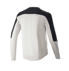 Alpinestars Drop Meta Trikot – Langarm, MTB-Trikot, Hellgrau mit schwarzen Akzenten an Schultern und Ärmeln, Rückansicht mit verlängertem Rückenteil, atmungsaktives Mesh-Gewebe für Offroad-Radsport