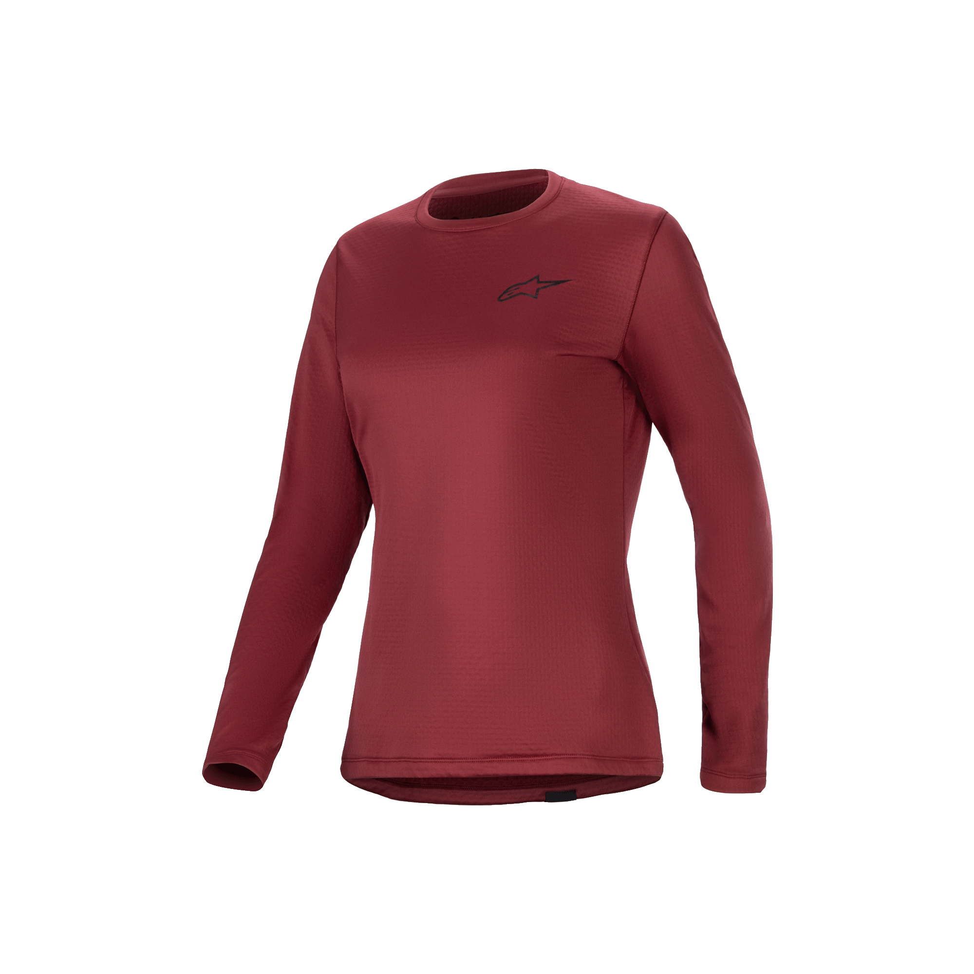Alpinestars Stella A-Dura Thermo-Trikot, Damen Langarm-Mountainbike-Trikot, Rot, isoliert mit Fleece-Futter und verlängertem Rückenteil