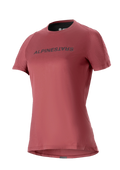 Alpinestars Women's Stella A-Dura Dri Switch Jersey, Short Sleeve MTB Shirt, Burgundy Red with Black Logo, Perforated Mesh Sleeves for Breathability, Performance Cycling Apparel