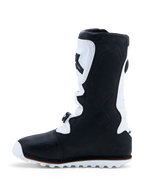 Alpinestars Tech-T Stiefel, Trial-Motorradstiefel, Schwarz und Weiß, Leder mit TPU-Schienbeinplatte und griffiger Sohle