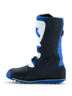 Alpinestars Tech-T Stiefel, Trial-Motorradstiefel für Herren, Blau, Schwarz und Weiß, mit TPU-Schienbeinplatte und griffiger Gummisohle.