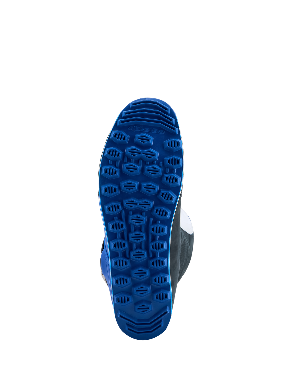 Alpinestars Tech-T Stiefel für Herren, Trial-Motorradstiefel, Blau, griffige Gummisohle für Geländefahrten.