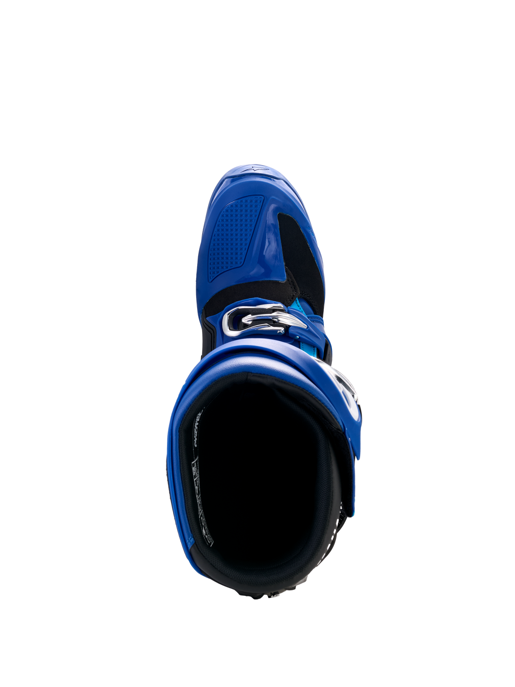 Alpinestars Yamaha Tech 7 Stiefel, Motocross-Stiefel, Blau, Schwarz und Weiß, Draufsicht mit Innenöffnung und verstellbarem Schnallensystem, Hochleistungs-Schutzausrüstung für den Offroad-Rennsport