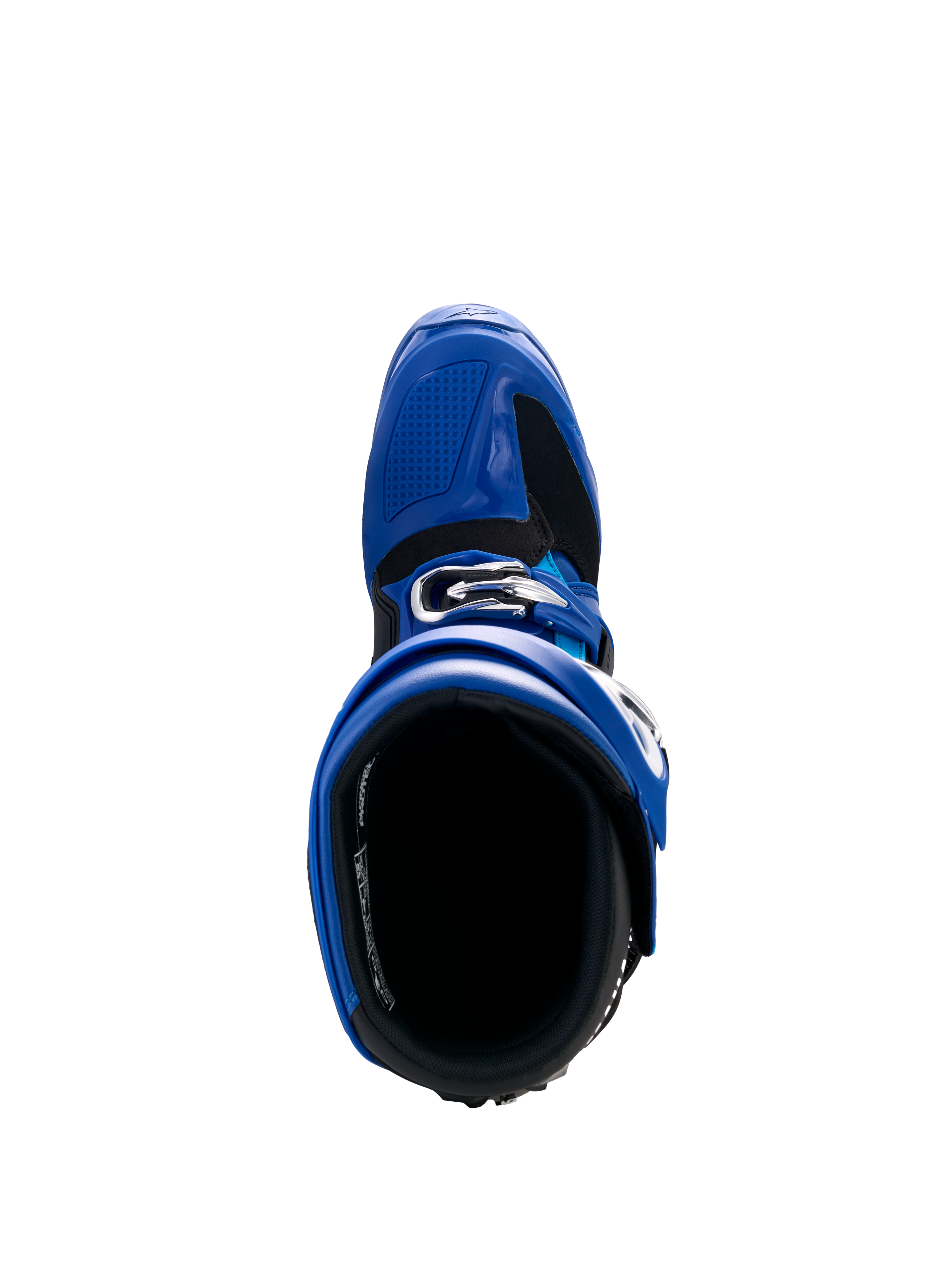 Alpinestars Yamaha Tech 7 Stiefel, Motocross-Stiefel, Blau, Schwarz und Weiß, Draufsicht mit Innenöffnung und verstellbarem Schnallensystem, Hochleistungs-Schutzausrüstung für den Offroad-Rennsport