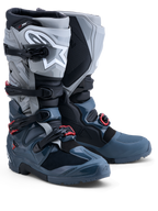 Alpinestars Tech 7 Enduro Drystar Stiefel, wasserdichte Herren-Offroad-Stiefel, Grau und Rot, CE-zertifizierter Knöchelschutz.