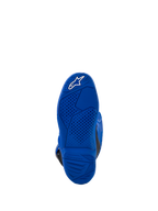 Alpinestars Yamaha Youth Tech 7S Stiefel, Blau, Sohlenansicht mit strukturiertem Profilmuster und weißem Stern-Logo, robuste Gummikonstruktion für den Offroad-Sport