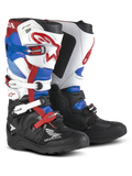 Honda Tech 7 Enduro Drystar® Stiefel, Motorrad-Enduro-Stiefel, Rot, Blau, Schwarz und Weiß, mehrere verstellbare Schnallen, Honda-Logo, robuster Schutz, Design mit hoher Knöchelunterstützung