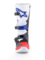 Alpinestars Tech 3 Stiefel, Motocross- und Offroad-Motorradstiefel in Weiß, Rot und Dunkelblau, mit TPU-Protektoren, Mikrofaser-Obermaterial, Dreifachschnallenverschluss und CE-Zertifizierung
