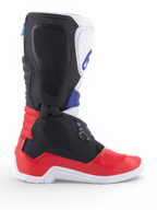 Alpinestars Tech 3 Stiefel, Motocross- und Offroad-Motorradstiefel in Weiß und Rot mit blauen TPU-Protektoren und synthetischer Mikrofaser-Konstruktion