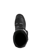 Alpinestars Tech 3 Enduro Boots, Black, top-down view looking into the boot opening, showing the interior collar and reinforced toe box area, designed for off-road and enduro riding.