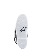 Alpinestars Jugend Tech 7S Stiefel, Motocross-Stiefel, Weiße Sohle mit schwarzem Astars-Logo, strukturiertes Grippmuster, strapazierfähiges Verbundmaterial für Offroad-Performance