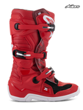 Alpinestars Jugend Tech 7S Stiefel, Jugend-Motocross-Stiefel, Rot und Weiß, CE-zertifiziert mit Schnallenverschlusssystem und Pivot-Design, Seitenprofil