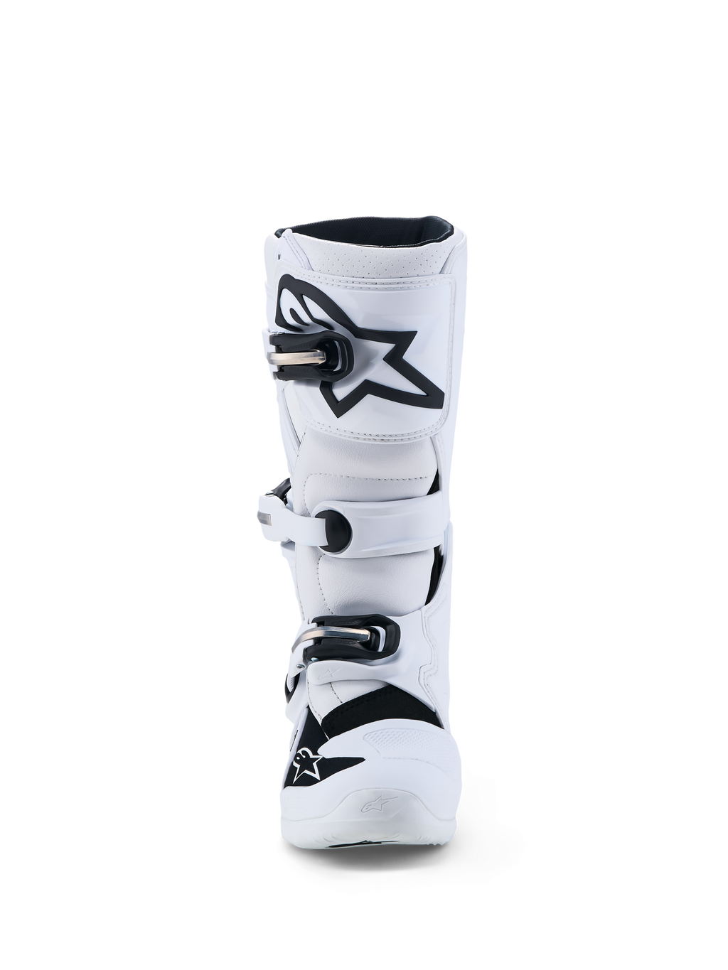 Alpinestars Tech 7S Jugend-Stiefel, Motocross-Stiefel für Kinder, Weiß und Schwarz, TPU-Schienbeinplatte, CE-zertifiziert.