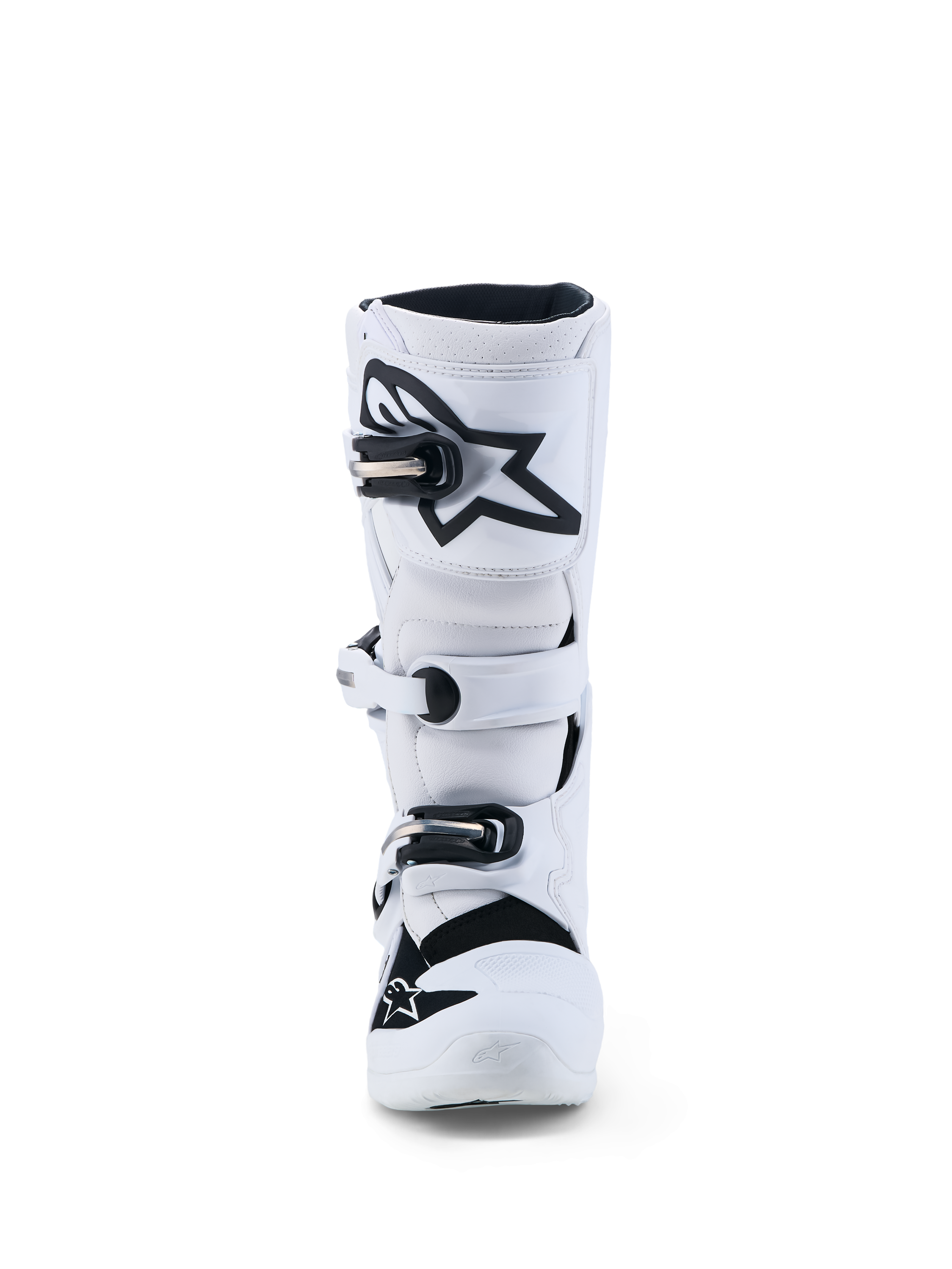 Alpinestars Tech 7S Jugend-Stiefel, Motocross-Stiefel für Kinder, Weiß und Schwarz, TPU-Schienbeinplatte, CE-zertifiziert.