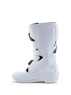 Alpinestars Tech 7S Jugend-Stiefel, Motocross-Stiefel in Weiß, mit TPU-Schienbeinschutz und Pivot-System für junge Fahrer.