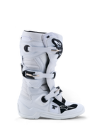 Alpinestars Tech 7S Jugend-Stiefel, Motocross-Stiefel für Kinder, Weiß und Schwarz, mit TPU-Schienbeinschutz und Schnallenverschlusssystem.